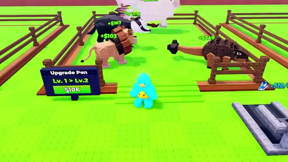 Pen at the base after animals are already placed